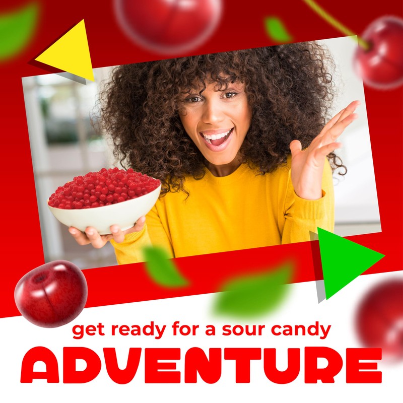 Cherry Sours | Chewy Red Candy | 1 Pound Bag