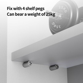 Pack of 20 Shelf Brackets, Solid Steel Shelf Anchors for Wooden Domes and Glass Shelves for Furniture, Cabinets, Kitchen Cabinets (+20 Protectors)