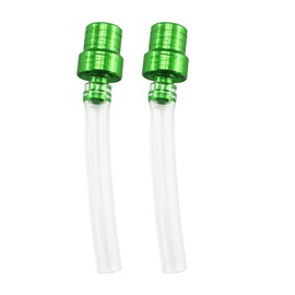 JOYYANGFANG 2PCS Motorcycle Gas Cap Gas Tank Fuel Cap Vent Two-Way Valve Vent Universal Tube Hose Breather Cap with ATV Quad CRF YZF RMZ KLX DRZ Pit Dirt Bike Green