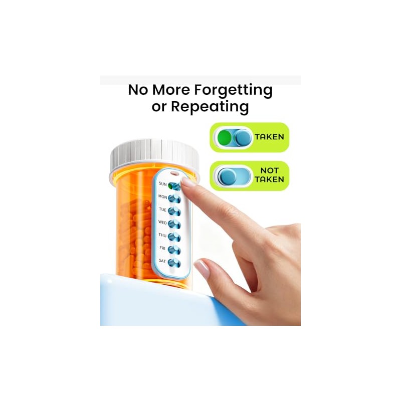 Odaro Reusable Pill Tracker - Lanyard or Sticker Medication Reminder