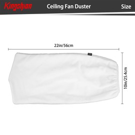 Kingshion Ceiling Fan Cleaner Duster, Fan Cleaner Duster, Ceiling Fan Filter, Fan Blade Cleaner Ceiling Fan Duster, Fan Duster for Ceiling Fan Blades, Machine Washable and Reusable - White