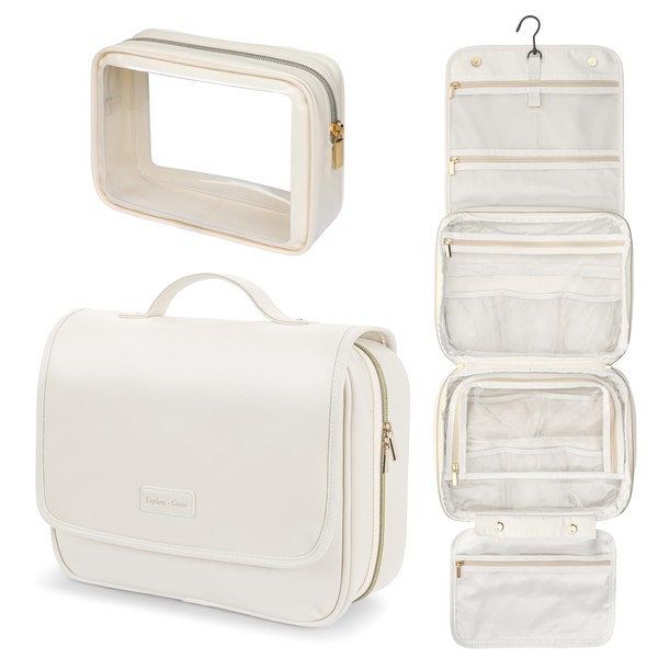 PACKISM Hanging Travel Bag for Traveling with Clear Makeup Bag