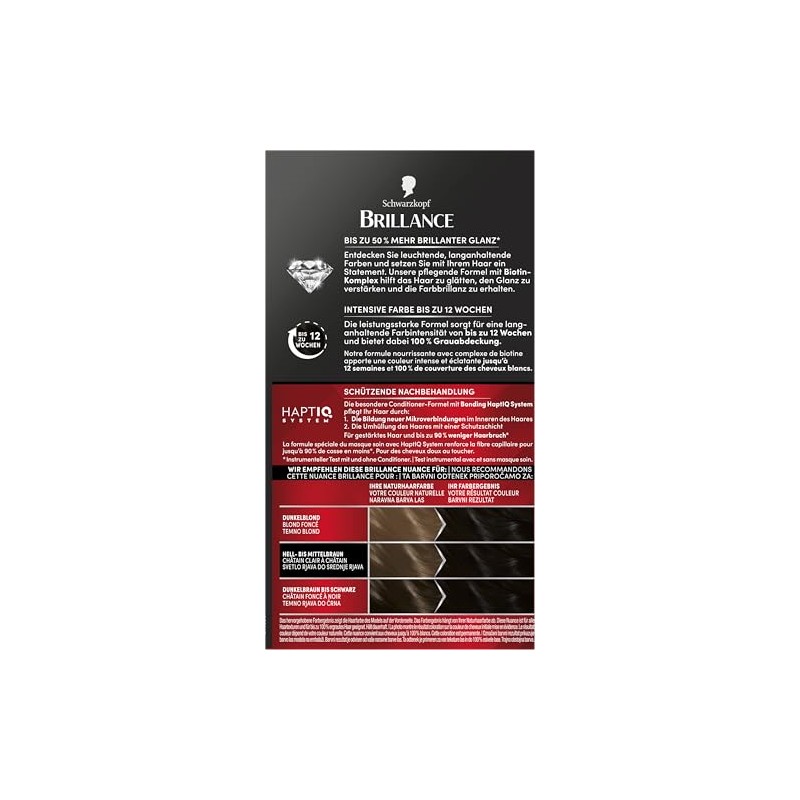 Schwarzkopf Brillance Intensive Colour Cream 890 Black (3 x 170