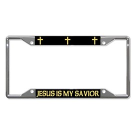 Fastasticdeals Jesus is My Savior Religious Christ License Plate Frame Tag Holder Cover