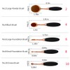 Yoseng Oval Foundation Brush 5 Pcs Toothbrush makeup brushes Fast