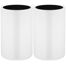 2 Pack Blue Pure 411 Filter Replacement Compatible with Blueair Blue Pure 411 Genuine, 411+, 411 Auto and MINI Air Purifiers, H13 True HEPA Filter, Particle and Activated Carbon by Funmit