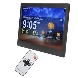 Cryfokt Large Display Digital Calendar Alarm Clock with Remote Control (US Plug)