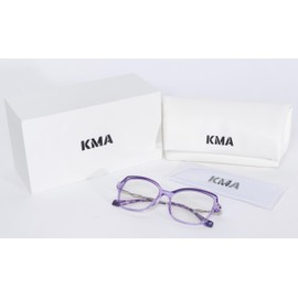 KMA Blue Light Blocking Glasses for Women - Stylish Reading Glasses, Anti-Glare and UV Protection, Blue Light Glasses for Digital Screens,Computer Glasses,Women's Desig (Light purple /