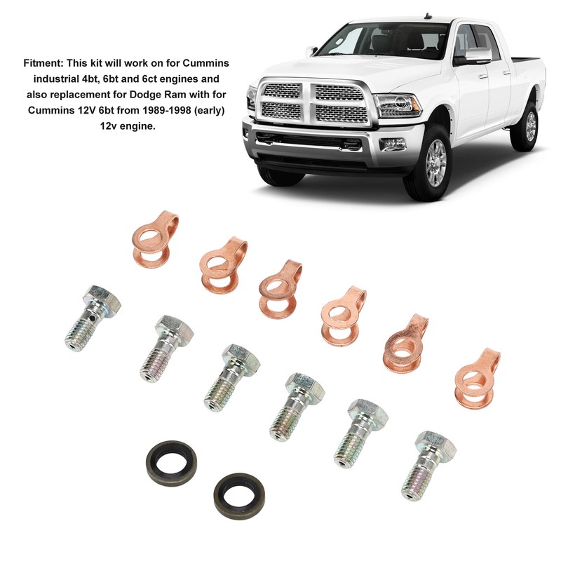 Fuel Return Line Banjo Bolt Kit 3905307 Replacement for Dodge