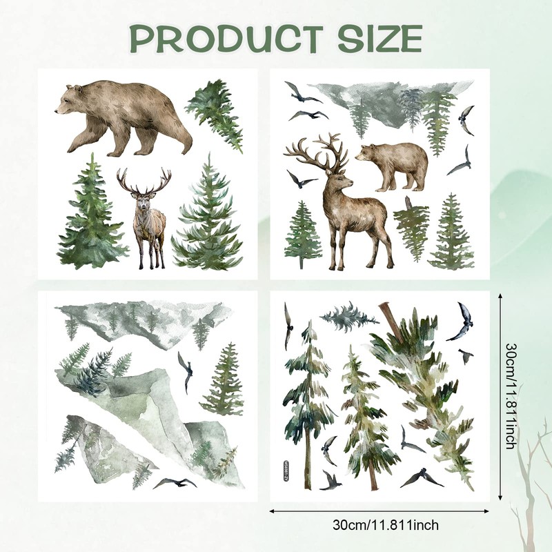 Mountain Wall Decals Large Pine Tree Wall Decals Peel and