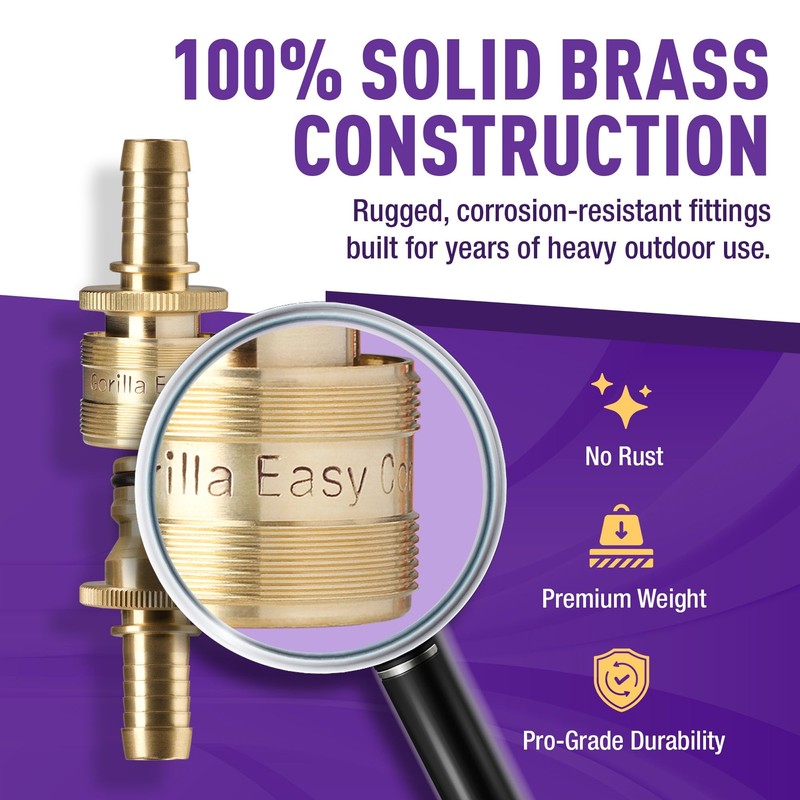 GORILLA EASY CONNECT Garden Hose Repair Kit with Integrated Quick
