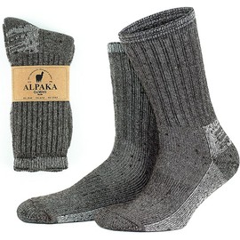 GoWith 1 Pair Alpaca Wool Socks for Men/Women, Norwegian Warm Winter Sock, Thermal Crew Boot Sock, Unisex Heated Socks