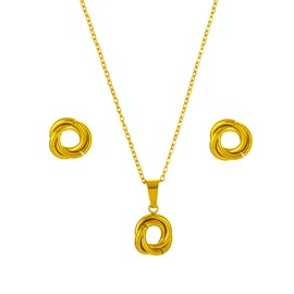 TTPSRY Jewellery Sets for Women 18K Flower Earrings Necklace Jewellery Individuality Fashion Jewellery Hypoallergenic Suitable for Everyday and Party Wear, Titanium