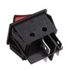 CLDIY DPST 4 Pins 2 Position On/Off Red LED Light