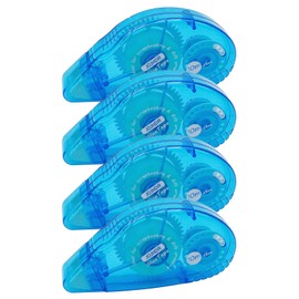 JOJHDR Double Sided Tape Glue Runner, Adhesive Roller Scrapbook Runner Tape for Crafts, Cards and Scrapbooking, 0.3 inch by 360 Inch 4 Pack (Blue 4P)
