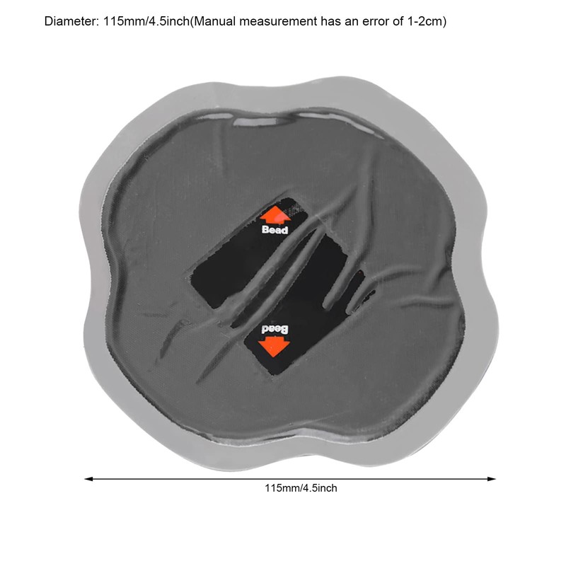 Qiilu 10Pcs 115mm Tire Patches Car Natural Rubber Tire Tyre