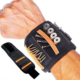 Senbos Magnetic Wristband with 15 Strong Magnets for Holding Screws Nails Drill Bits Bolts Tools - Best Armband Tool for Men, DIY Handyman, Father/Dad, Husband, Boyfriend