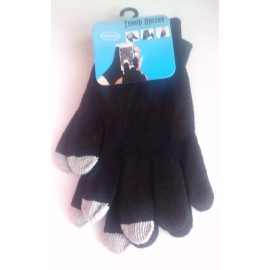 Unbranded Black Smart Phone Touch Gloves Unisex Small