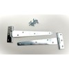 2PK 200mm Zinc Tee Hinges with Fixings. 8" T-Hinges for