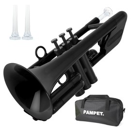 PAMPET SEA LION Professional Plastic C Trumpet Standard Trumpets Trumpet Set for Student Beginner C Trumpet Instrument Black