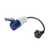 European 16A Mains Hook Up Adaptor Lead Plug Coupler Caravan