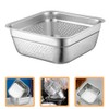 Cabilock Kitchen Colander Stainless Steel Fine Mesh Strainer Bowl Square