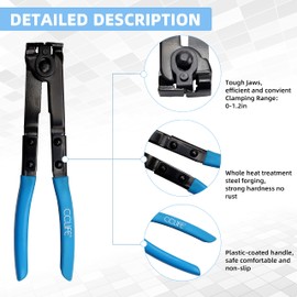 CCLIFE 2-Piece Axle Boot Clamps Pliers Hose Clamp Pliers Cuffs Clamping Pliers with Cutting Device