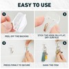 Fiwochic 100 Pack Adhesive Small Wire Toggle Hooks Heavy Duty
