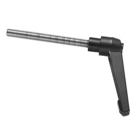 sourcing map Adjustable Clamping Lever Handle M8 x 70mm Metric 304 Stainless Steel Male Threaded Stud Hand Knobs Push Button Ratchet Rotating Screw Handles Bolts with Locking Lever Black