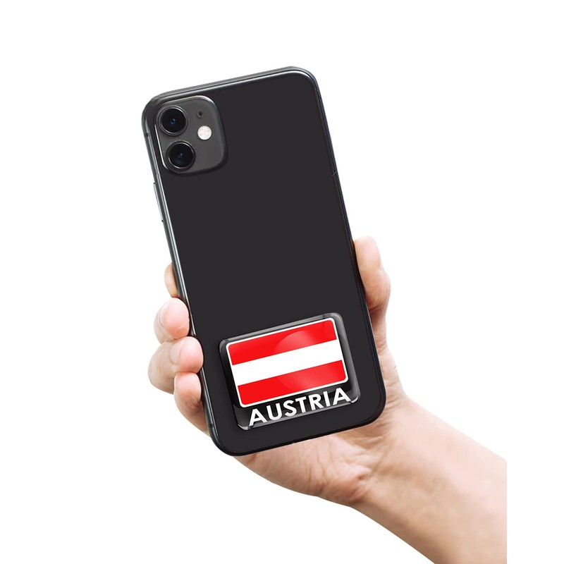 Skino Eu® 2 x 3D Stickers Austria Austria Flag F