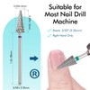 Bestgle 5 Pieces Tapered Nib Nail Drill Bits, 3/32" Shank