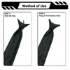 Mantieqingway Clip-On Black Tie 3.15'' Solid Color Pre-tied Adjustable Neck
