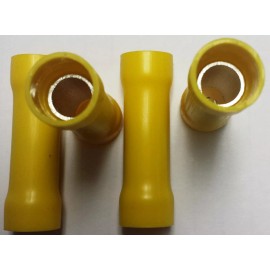 Caliber QTY(4) 4GA Butt Connectors Vinyl 4 Gauge AWG Terminals for car audio