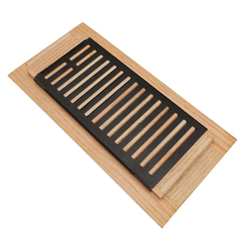White Oak Wood Floor Register, Drop in Vent Cover with