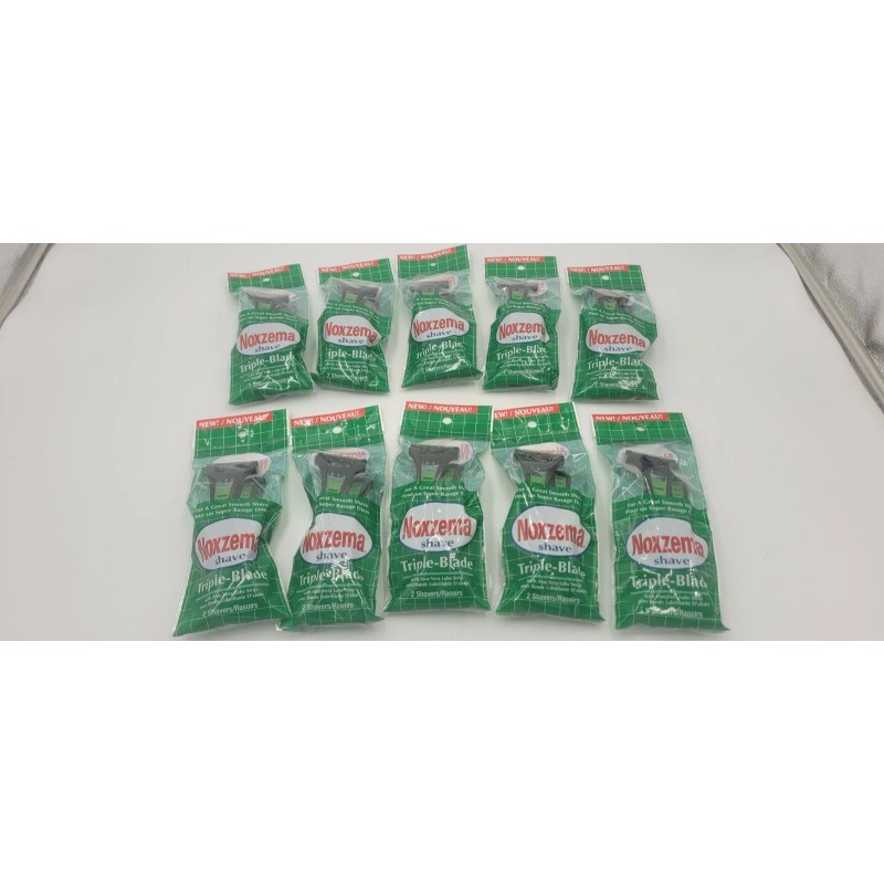 Blade Noxzema Disposable Razors Triple Blade 20-Razors/10-packs of2each Sealed
