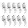 10Pcs Zipper Foot Stainless Steel Multifunctional Strong Practical Sewing Machine