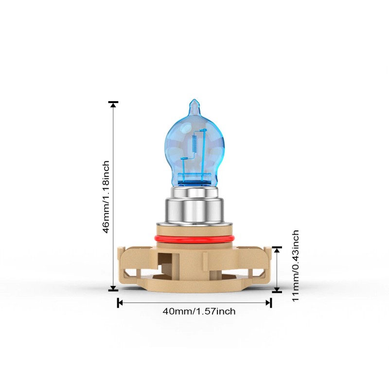 CHUSYYRAY Halogen PS24W 5202 H16 55W 5000K White Two Bulbs