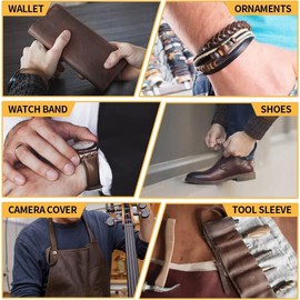 LWG Certified Leather Sheets for Laser Engraving | Indian Bovine Genuine Leather Sheets 8"x12'' for Crafts Tooling Leather (1mm) Thick Full Grain Leather, Red Brown Square Leather Pieces