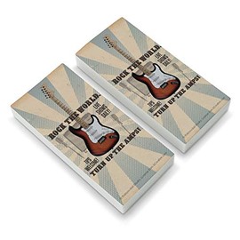 Rock The World Guitar Turn Up Amps Eraser Set of 2