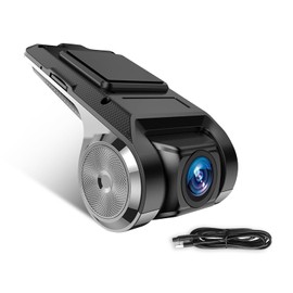 Dash Camera, 1080P DVR Dual Car Driving Recorder with Loop Recording, Motion Detection, ADAS Distance Warning Car Recorder for Vehicles