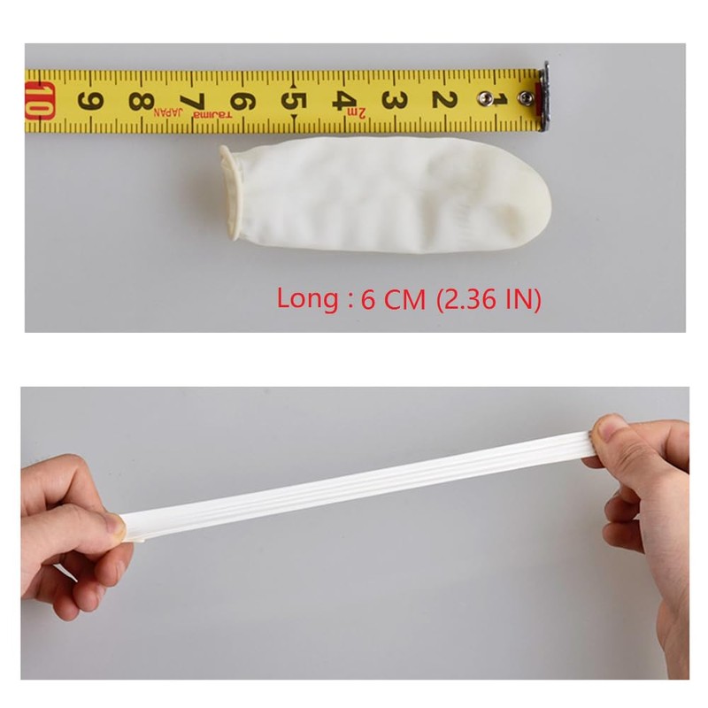 ANSLYQA Finger Cots, (Medium,1200 Pcs) Disposable Latex Finger Covers Anti