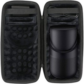 Khanka Hard Travel Case for Bose Portable Smart Speaker.Fits Charging Cradle and Cables.(Black,Case Only)