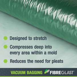 Fibre Glast Stretchlon 200 Bagging Film, 3 Yards – Elite Lab Vacuum Bagging Supplies, Degassing Chambers & Vac Purge Kits – Seal & Stabilize Carbon, Fiberglass, Epoxy, Resin Composites – Made in USA