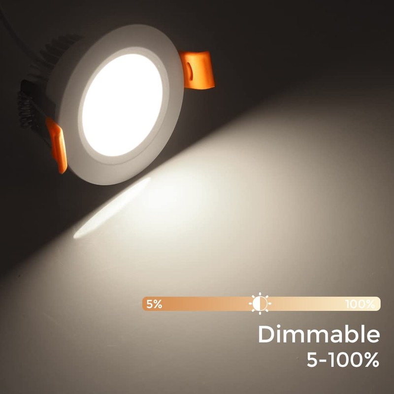 2 Inch LED Recessed Lighting Dimmable Downlight, 3W(35W Halogen Equivalent),