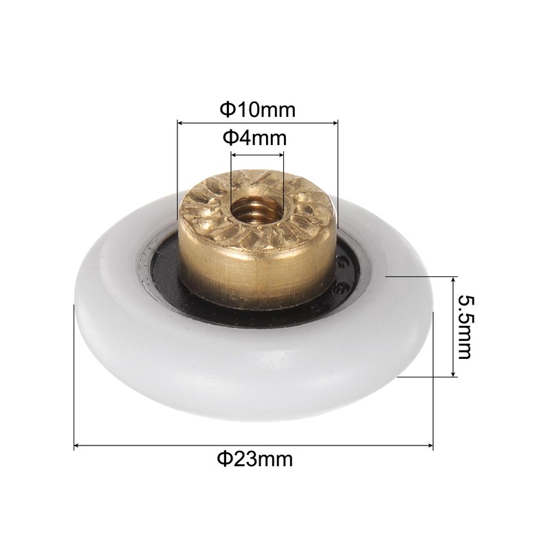uxcell Shower Door Roller Wheel 23mm Diameter Replacement Part for