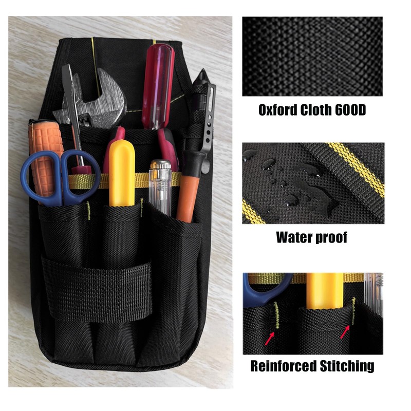 Small Tool Bag with Belt Jacket Multi Pocket Holster Case