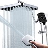 13-Inch Shower Heads with Multi-Function Handheld Sprayer Combo, 3-Way Metal
