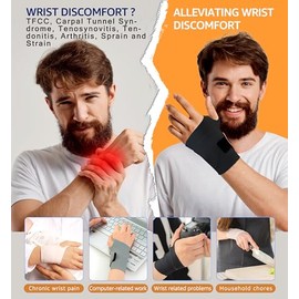 HiRui Ultra-Thin Elastic Wrist Brace Wrist Wraps, Compression Wrist Straps Wrist Support for Carpal Tunnel Arthritis Tendonitis Sprains Wrist Pain Workout Weightlifting Tennis, Soft and Comfortable