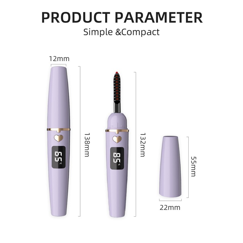 EYECURL Heated Eyelash Curler, Heated Lash Curler Intelligent Power Off,