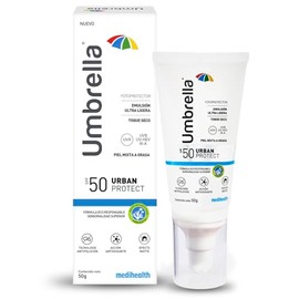 Umbrella Urban Protect SPF-50+ | Textura Ligera | Protector Solar Facial con Efecto Antipolución y Antioxidante | Piel Mixta a Grasa ó con Tendencia A